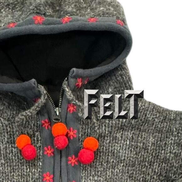 Wool Jacket Handmade in Nepal Laundromat Size Small Wool Winter Zippered Jacket - Picture 3 of 16